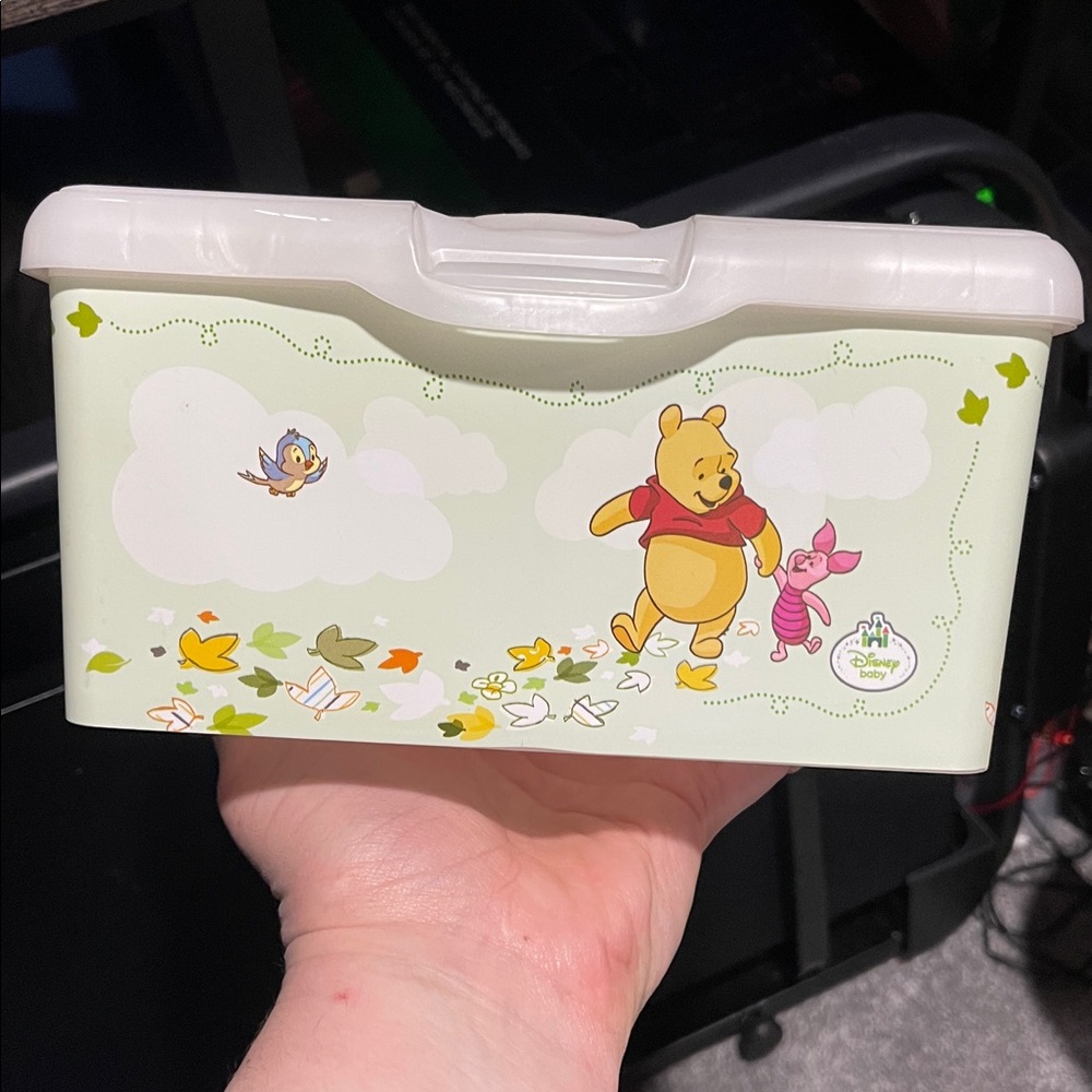 Huggies Disney Winnie The Pooh White Pop Up Baby Wipes Container Case Empty